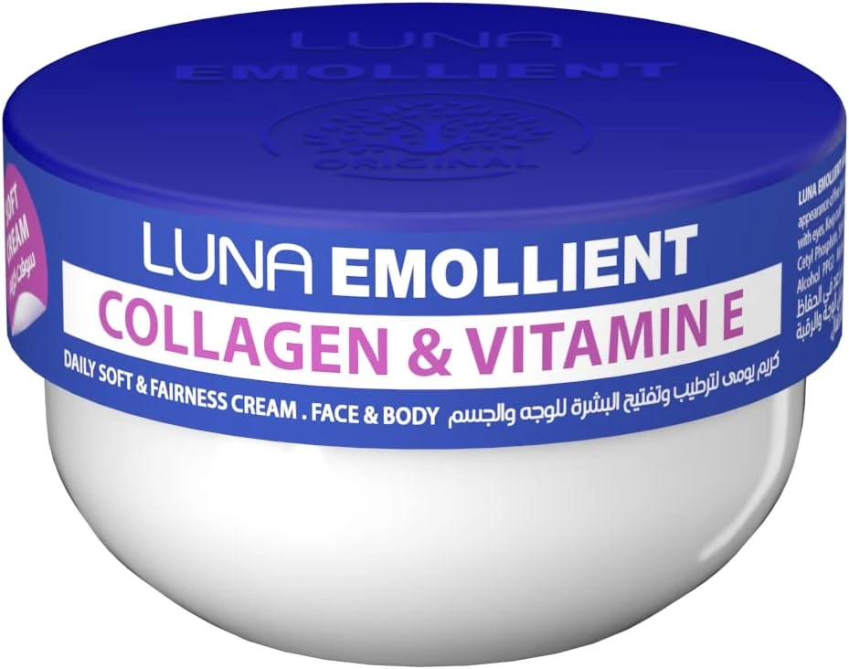 luna emollient collagen and vitamin e cream face